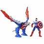 Figuras de Acción Marvel Mechstrike Mechasaurs: Captain America & Redwing