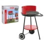 Roues de barbecue au charbon de bois Algon Noir Rouge (Ø 43 cm) Acier émaillé