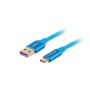 Cable USB A a USB C Lanberg CA-USBO-21CU-0010-BL Azul ( 1m)