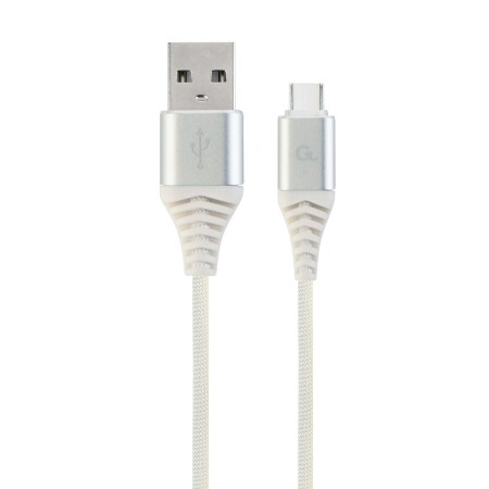 Cable USB A a USB C GEMBIRD CC-USB2B-AMCM-1M-BW2 Blanco Plateado 1,8 m