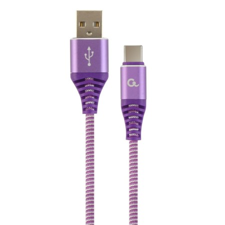 Cable USB A a USB C GEMBIRD CC-USB2B-AMCM-1M-PW Violeta Blanco/Violeta 1,8 m