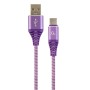 Cable USB A a USB C GEMBIRD CC-USB2B-AMCM-1M-PW Violeta Blanco/Violeta 1,8 m