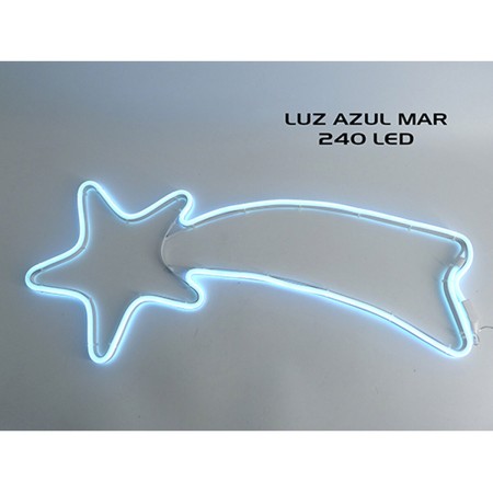 Estrella de Navidad Berhome Deco Azul Luz LED 67 x 27 cm