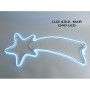 Estrella de Navidad Berhome Deco Azul Luz LED 67 x 27 cm