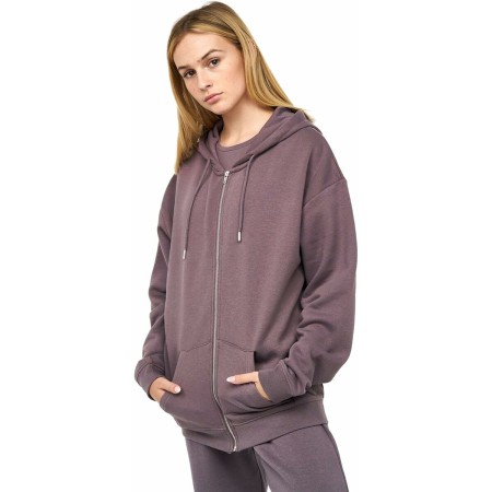 Sudadera con Capucha y Cremallera Mujer Juice Gris