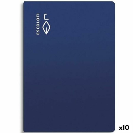 Carnet ESCOLOFI Bleu A4 50 Volets (10 Unités)