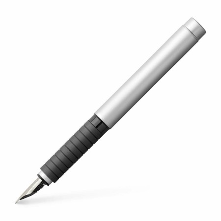 Stylo Calligraphique Faber-Castell Essentio F Finition mate Argenté