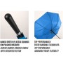 Parapluie Perletti Golf XXL Noir Polyester Ø 132 cm