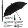 Parapluie Perletti Golf XXL Noir Polyester Ø 132 cm