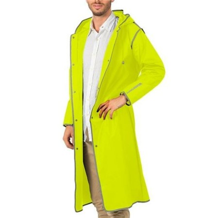 Imperméable à Capuche Perletti City Trench Unisexe Jaune Réfléchissant