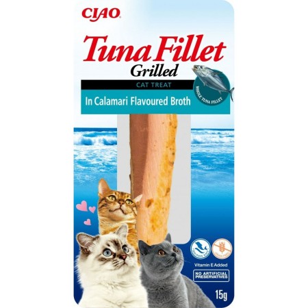 Collation pour Chat Inaba Flavoured broth Calamar 15 g Thon