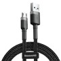 Cable USB a micro USB Baseus CAMKLF-BG1 Blanco Negro 1 m