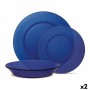 Set de Vajilla Duralex Lys Vidrio Azul oscuro 12 Piezas (2 Unidades)