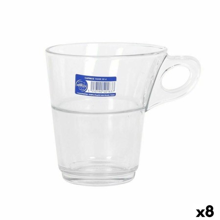 Juego de Tazas de Café Duralex Caprice Transparente 6 Piezas 220 ml (8 Unidades)