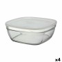Panier-repas carré avec couvercle Duralex FreshBox 3 L 23 x 23 x 9 cm (4 Unités)