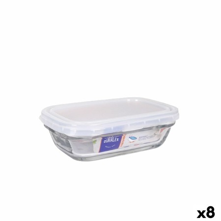 Boîte à repas rectangulaire avec couvercle Duralex Freshbox 400 ml Transparent (8 Unités)