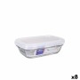 Boîte à repas rectangulaire avec couvercle Duralex Freshbox 400 ml Transparent (8 Unités)