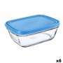 Fiambrera Rectangular con Tapa Duralex Freshbox 1,7 L Azul (6 Unidades)