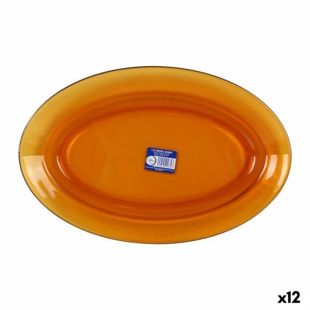 Plat à Gratin Duralex Picardie Ambre Verre Oblongue 35,7 x 23,4 cm (12 Unités)