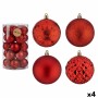 Set de Bolas de Navidad Rojo PVC Ø 8 cm (4 Unidades)