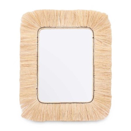 Miroir mural Marron Verre herbe 77 x 67 x 3 cm