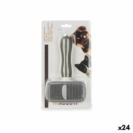 Brosse pour Chiens Anthracite 14 x 23 x 6 cm (24 Unités)