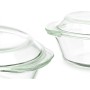 Casseroles Lot Verre Borosilicaté Transparent 700 ml 1 L 1,5 L (4 Unités)