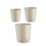 Set de pots Ø 14 cm Ø 22 cm Ø 17 cm Cónica 3 Pièces Gris