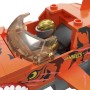 Kit de construcción Hot Wheels Mega Construx - Smash & Crash Shark Race 245 Piezas