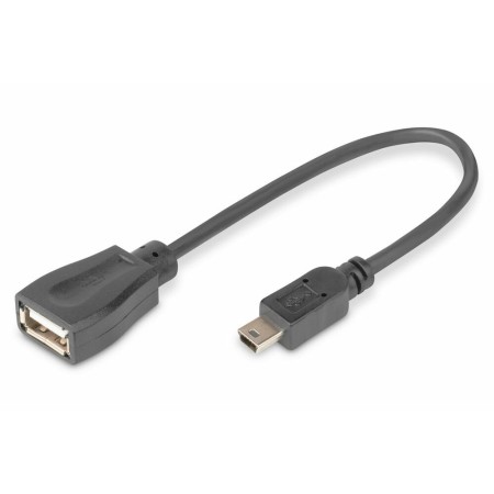 Cable OTG USB 2.0 Micro Digitus AK-300310-002-S Negro 20 cm