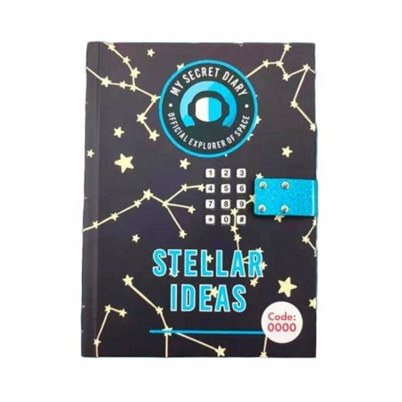 Journal avec code secret Roymart Stellar Ideas 15 x 20,5 x 3 cm