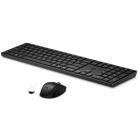 Teclado y Ratón Inalámbrico HP 4R009AA Qwerty Español Negro