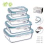 Set de Recipientes de Cocina Herméticos Apilables Kozina Rectangular 4 Piezas