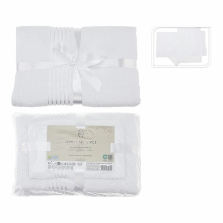 Ensemble de serviettes de toilette Essentials Blanc (3 Pièces)