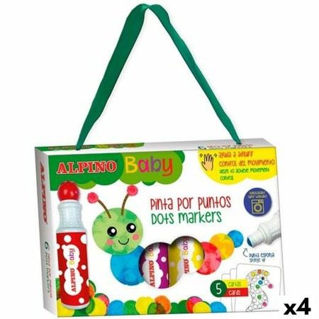 Ensemble de Marqueurs Alpino Baby Dots Marker Multicouleur (4 Unités)