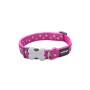 Collier pour Chien Red Dingo STYLE STARS LIME ON HOT PINK 15 mm x 24-36 cm