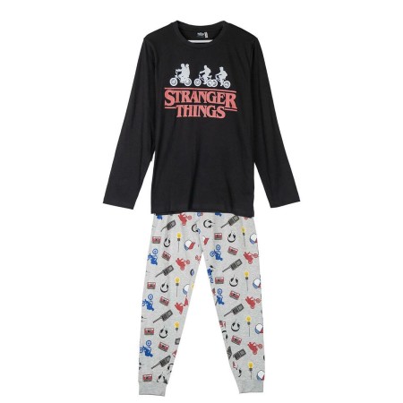 Pijama Stranger Things Gris Negro