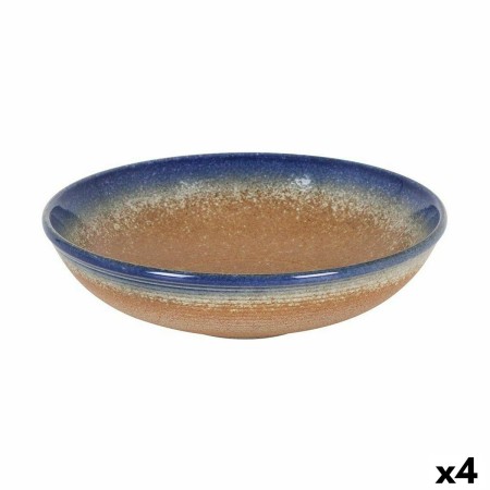 Plato Hondo Inde STONEWARE CARIBIAN 19 x 5 cm (4 Unidades)