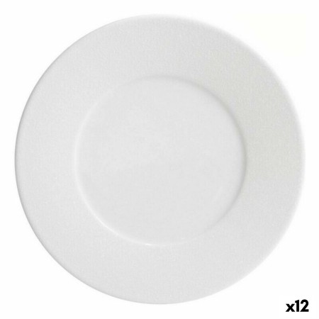 Plato de Postre Inde Globe Sahara Porcelana Blanco Ø 22 cm (12 Unidades)