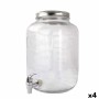 Carafe à eau avec robinet La Mediterránea verre 8 L (4 Unités)