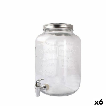 Carafe à eau avec robinet La Mediterránea verre 4 L (6 Unités)
