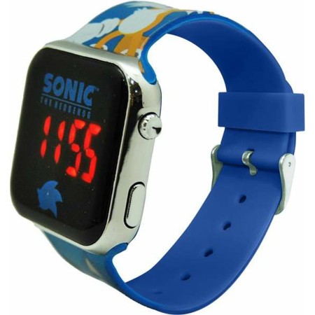 Horloge numérique Sonic Enfant Écran LED Bleu Ø 3,5 cm