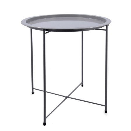 Mesa auxiliar Vinthera Moa Acero 47 x 50 cm Gris Metal