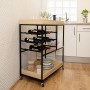 Mueble Camarera Vinthera Moa Botellero Negro Metal 75 x 40 x 91,5 cm