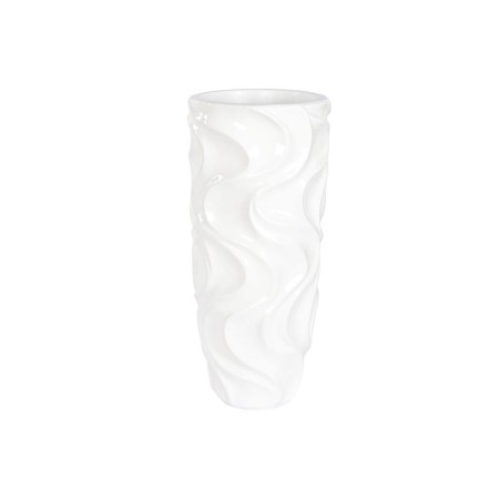 Cache-pot Home ESPRIT Blanc Fibre de Verre Ondes 40 x 40 x 91 cm