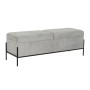 Banquette DKD Home Decor Noir Gris Métal 123 x 40 x 43 cm