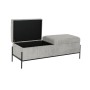 Banquette DKD Home Decor Noir Gris Métal 123 x 40 x 43 cm