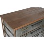 Cajonera Home ESPRIT Marrón Gris Plateado Natural Metal Abeto Loft 66 x 33,5 x 121 cm