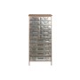 Cajonera Home ESPRIT Marrón Gris Plateado Natural Metal Abeto Loft 53,5 x 33,5 x 120,5 cm