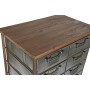 Cajonera Home ESPRIT Marrón Gris Plateado Natural Metal Abeto Loft 53,5 x 33,5 x 120,5 cm